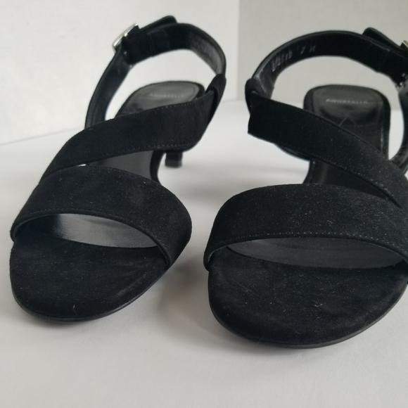 Aquatalia Tana Suede Kitten Heel Strappy Sandal  7 - Picture 3 of 7